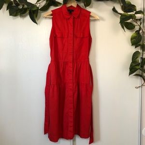 J. Crew Button Down Sleeveless Dress